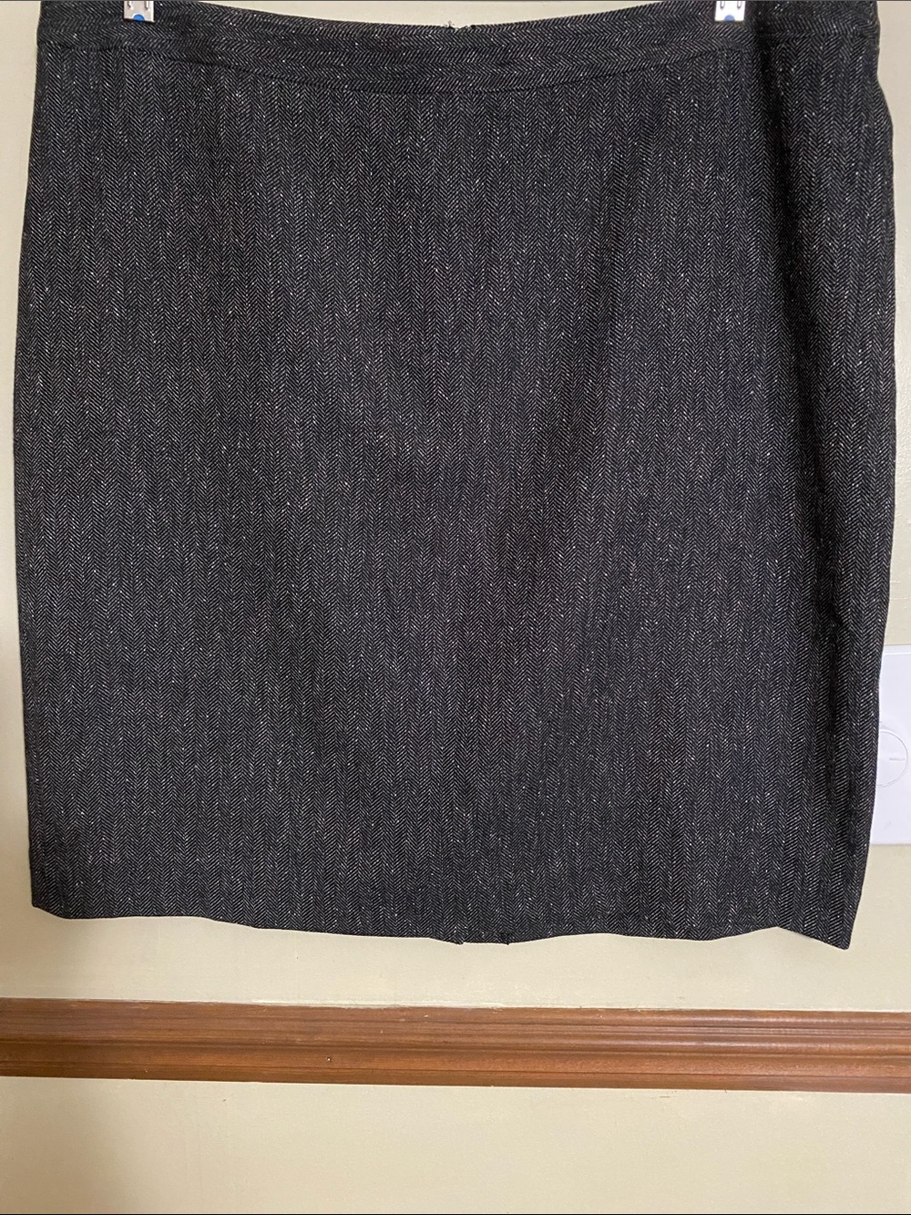 LOFT Black Tweed Pencil Skirt
